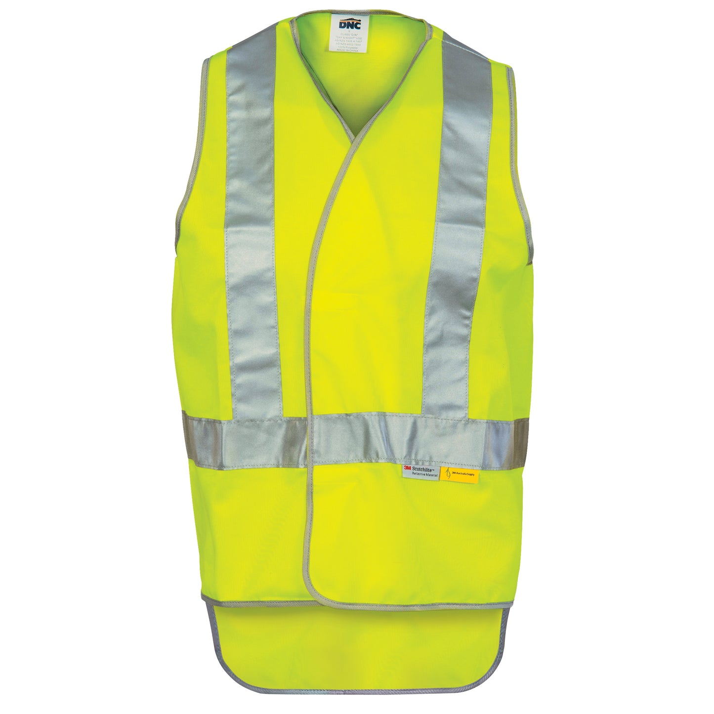 Day/Night Cross Back Safety Vests with Tail