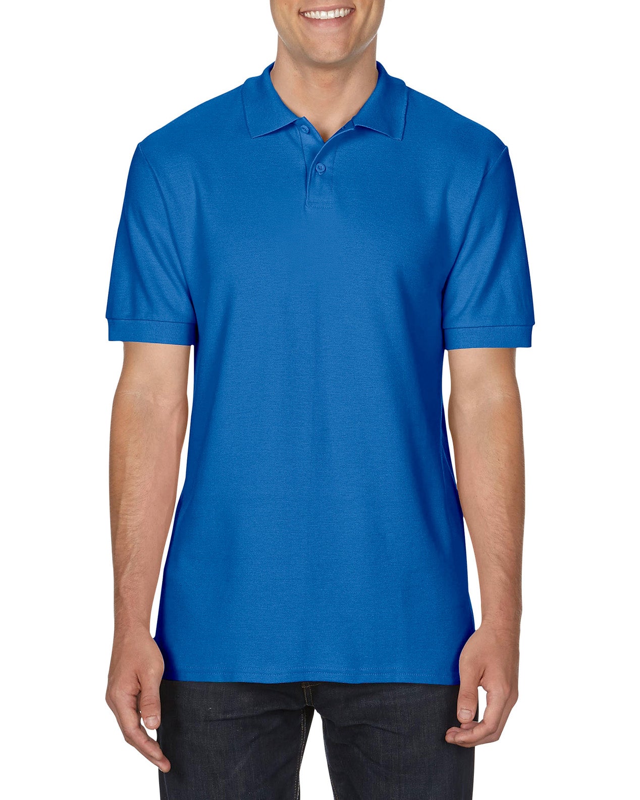Men Softstyle Double Pique Polo