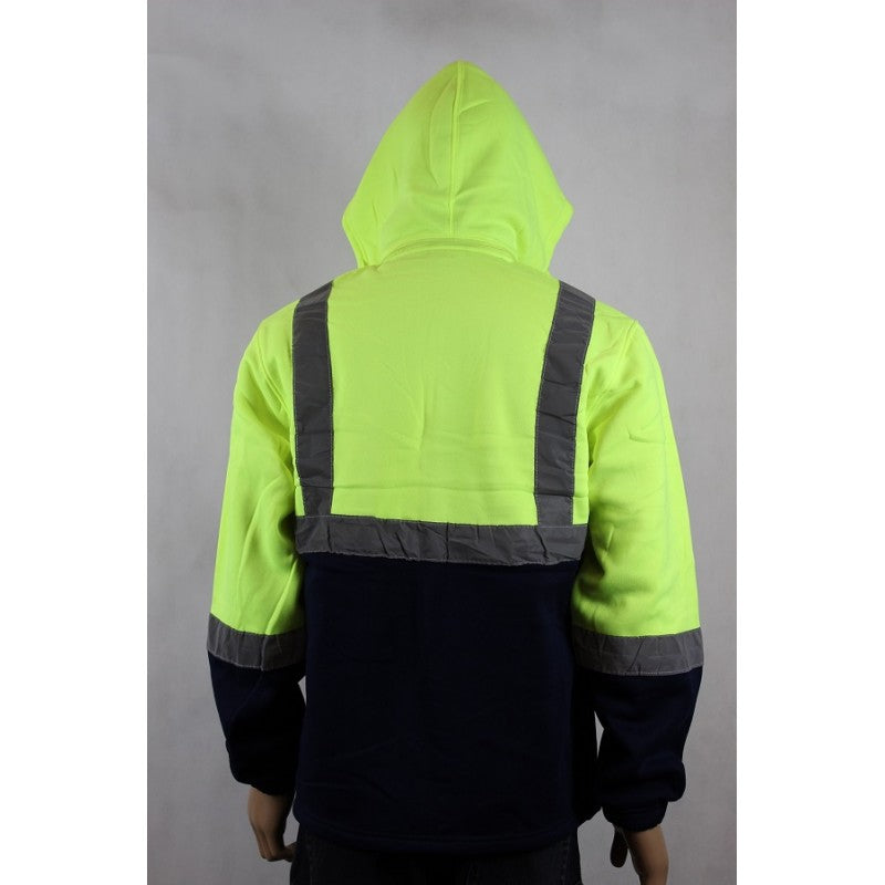 Taped Hi-Vis Full Zip Fleece Hoodie