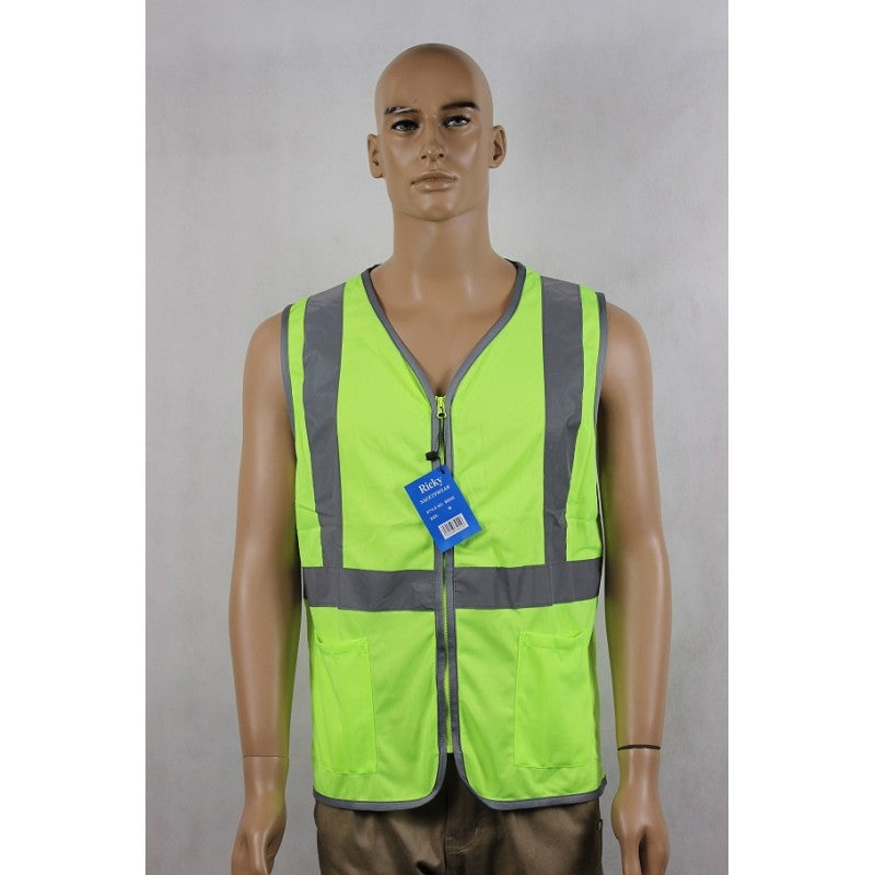 Hi-Vis Vest with Zipper and Pockets