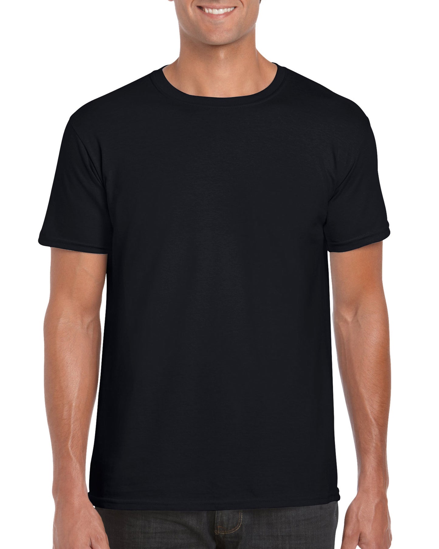 Men's Softstyle S/S - Black and White colour