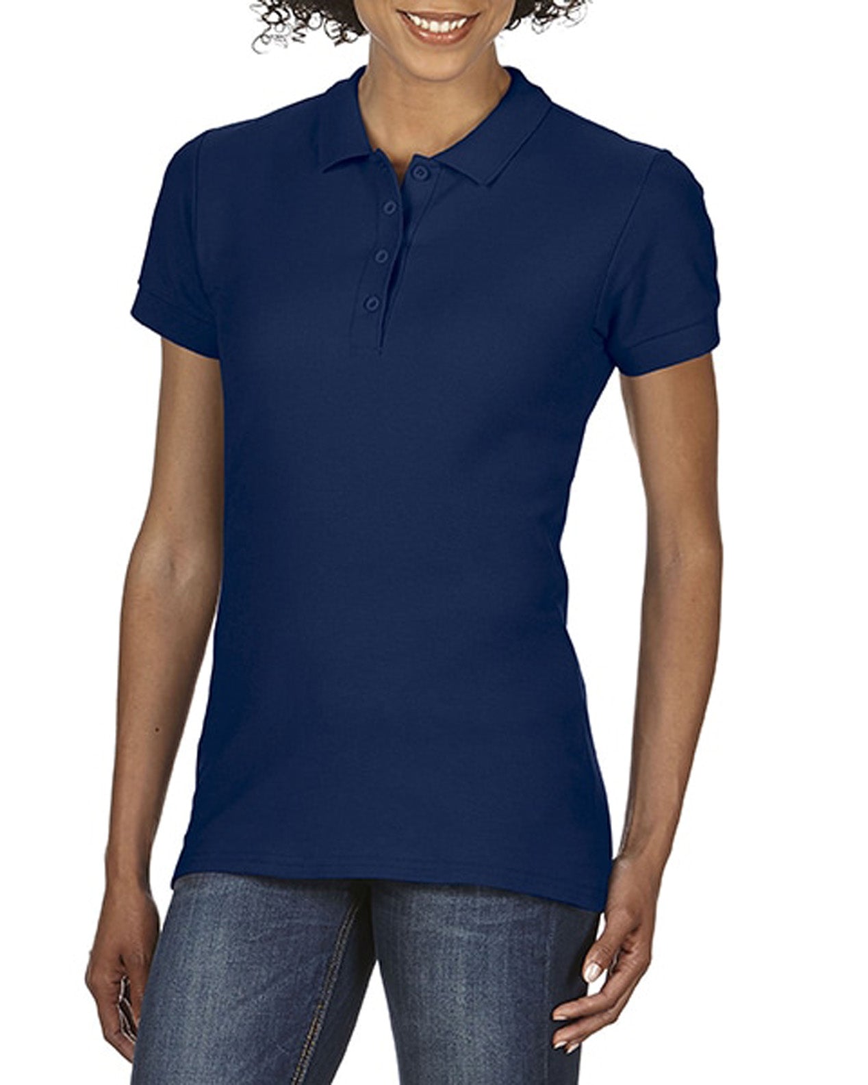 Ladies Softstyle Double Pique Polo
