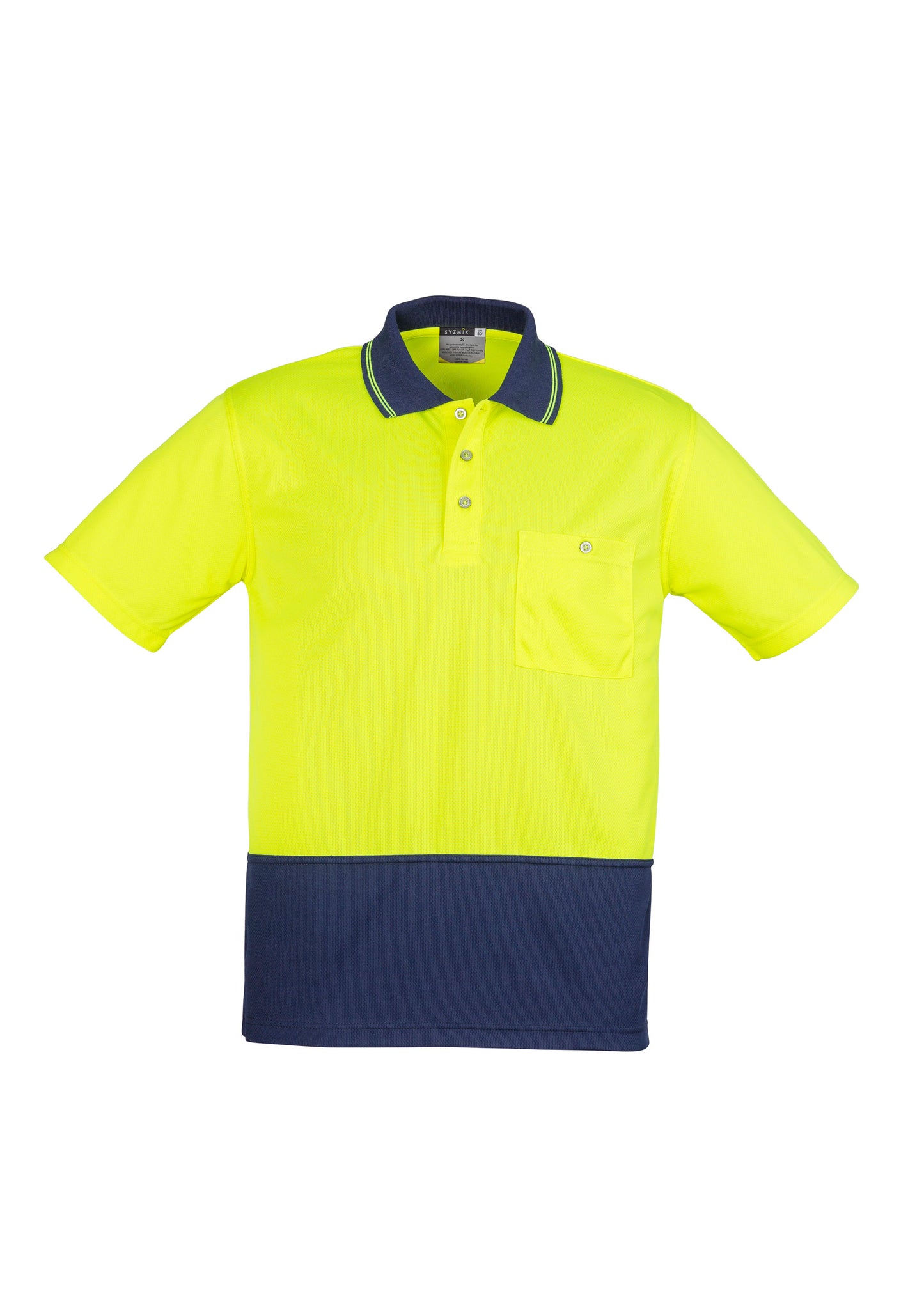Unisex Hi Vis Basic Spliced Polo - Short Sleeve