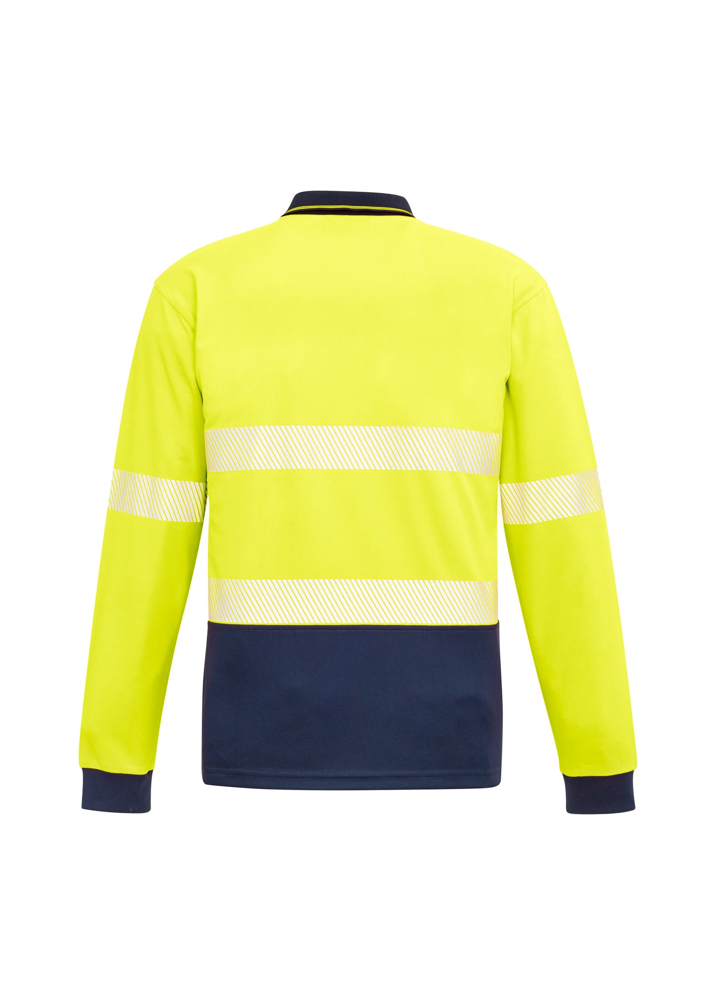 Unisex Hi Vis Segmented L/S Polo - Hoop Taped