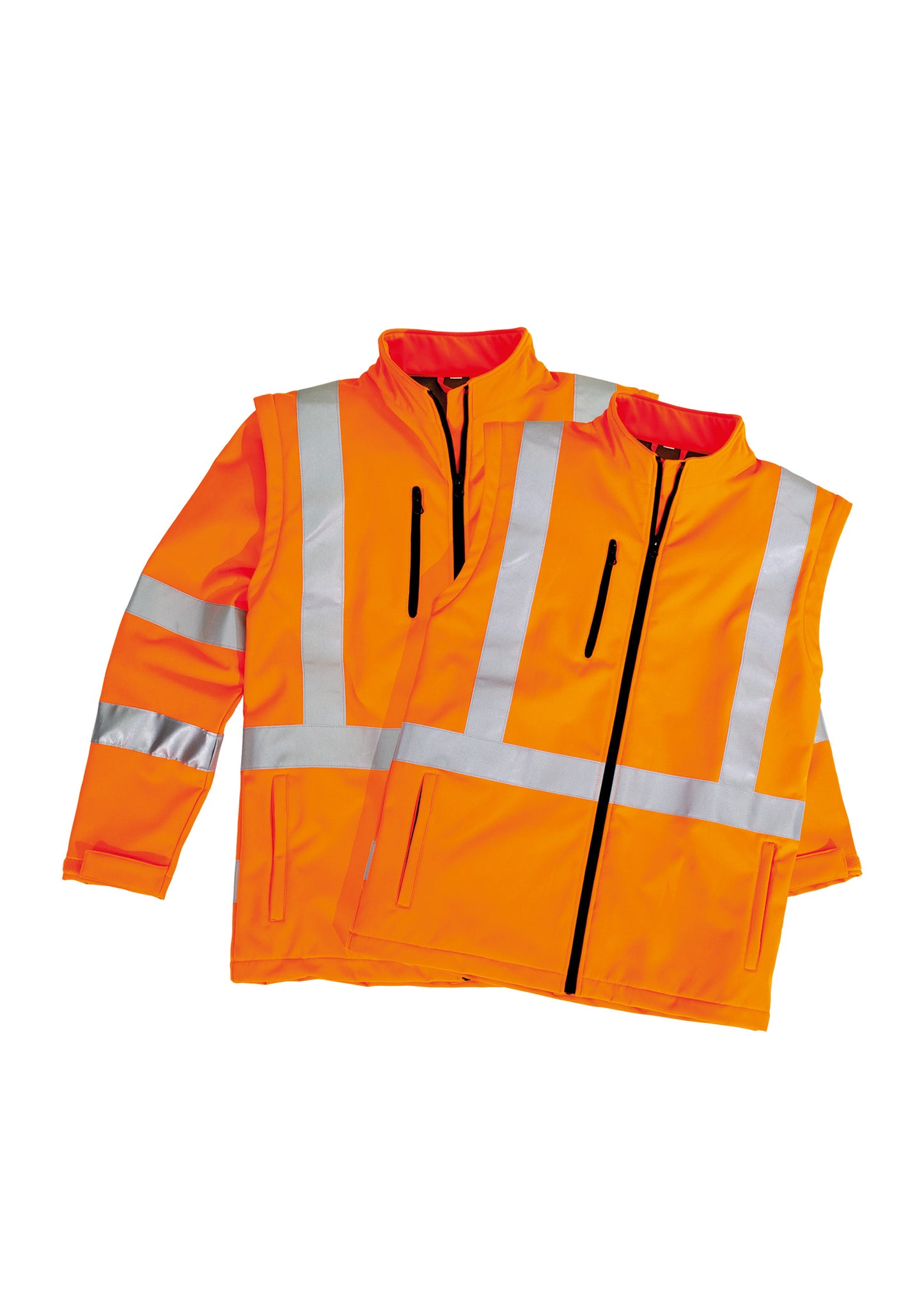 Unisex Hi Vis 2 in 1 X Back Soft Shell Jacket