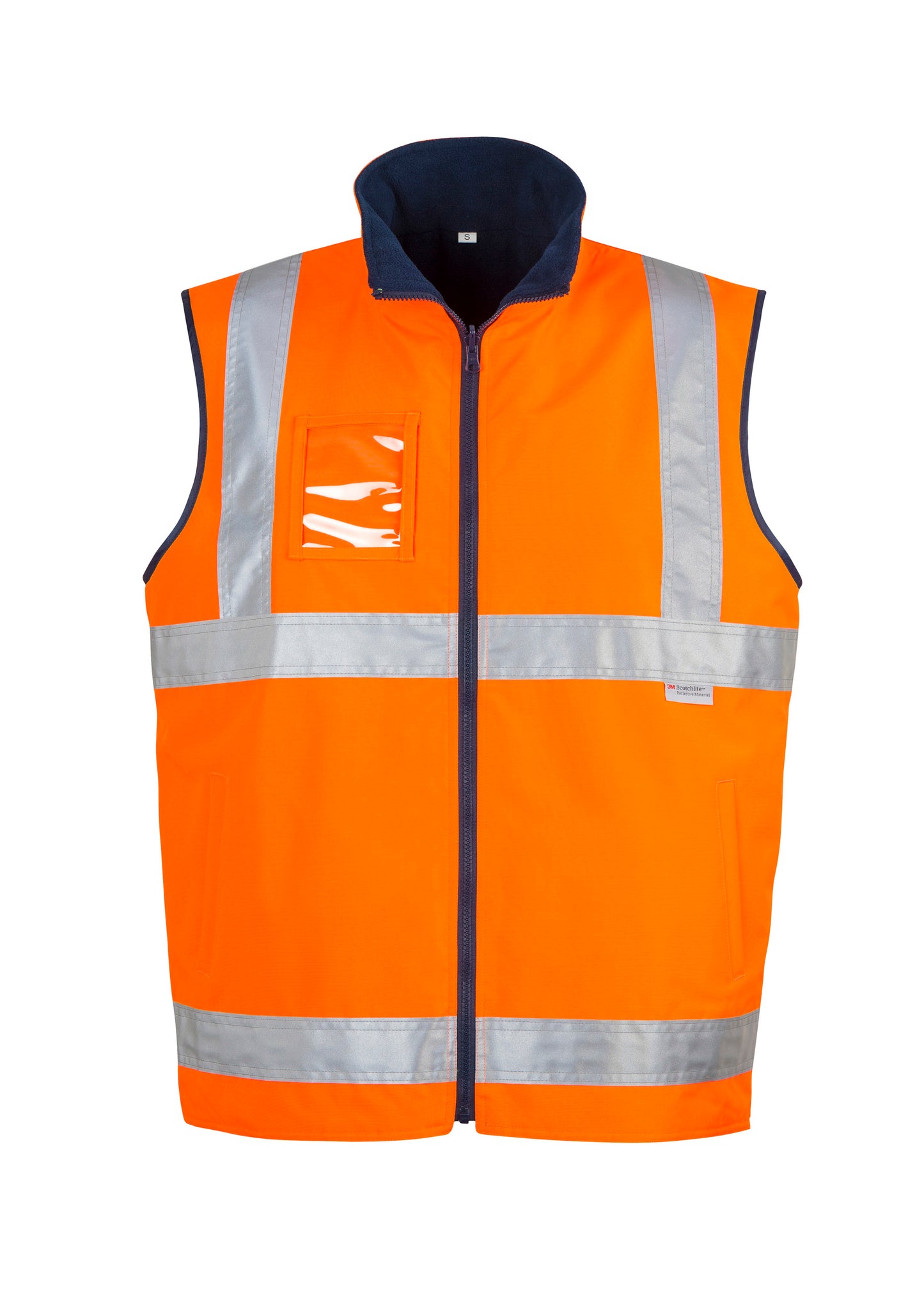 Mens Hi Vis Lightweight Fleece Lined Vest