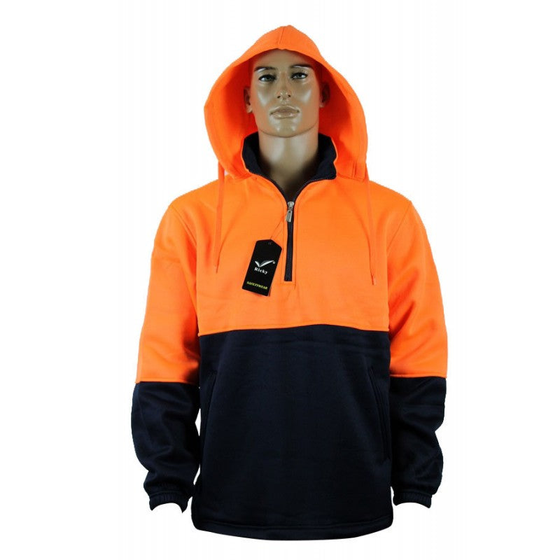 Hi-Vis Half Zip Fleece Hoodie