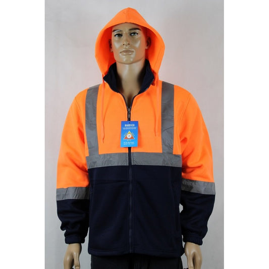 Taped Hi-Vis Full Zip Fleece Hoodie