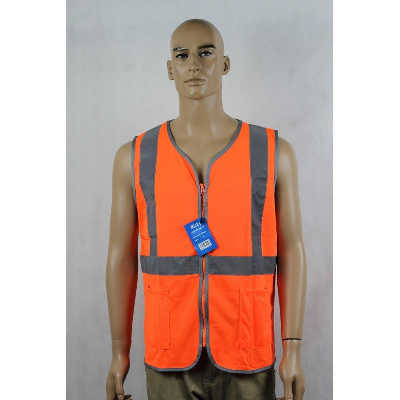 Hi-Vis Vest with Zipper and Pockets