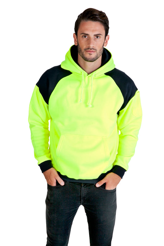 Mens Shoulder contrast Panel Hoodie