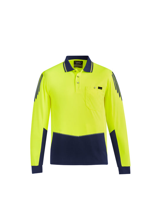 Mens Hi Vis Flux L/S Polo