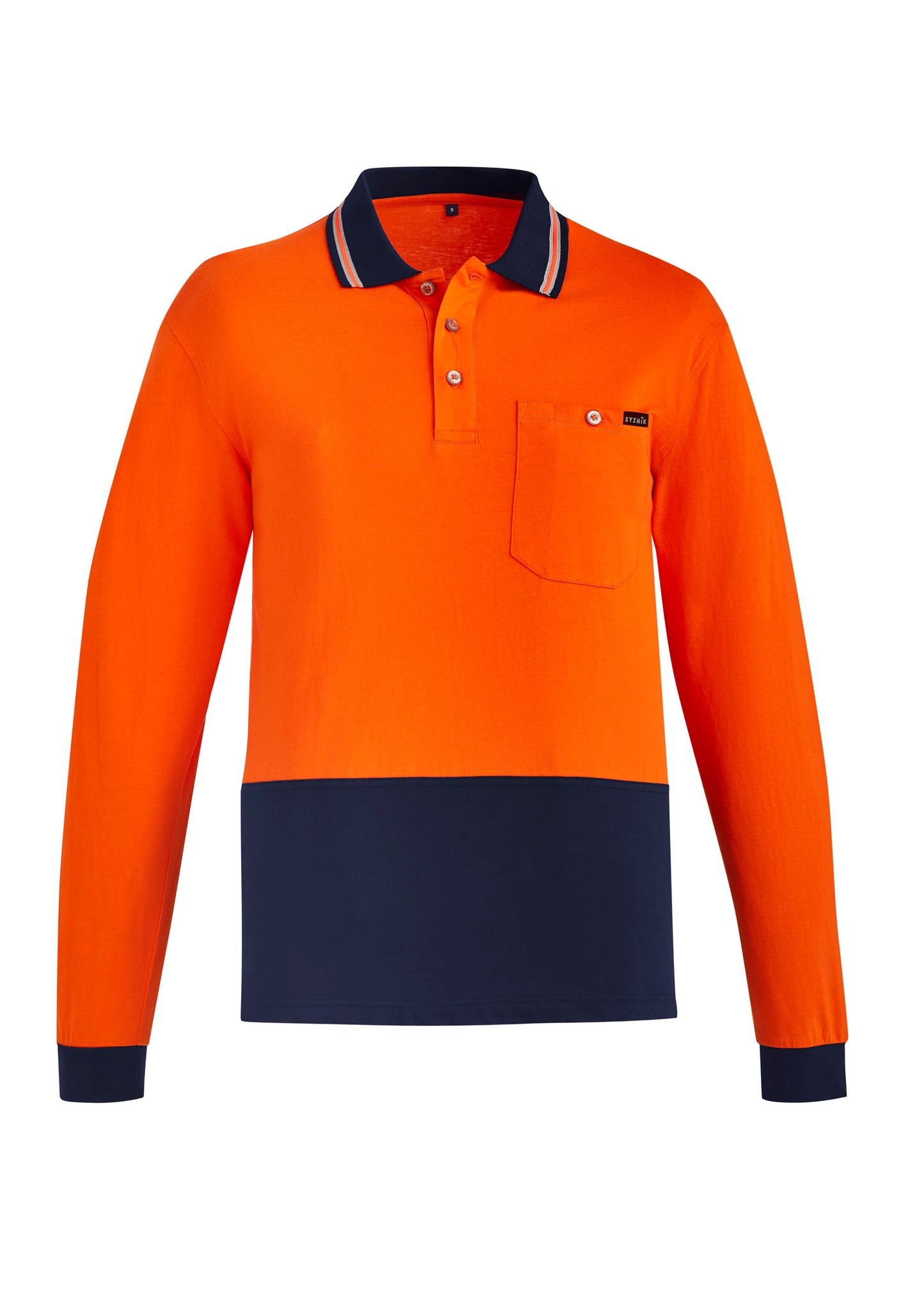 Mens Hi Vis Cotton L/S Polo