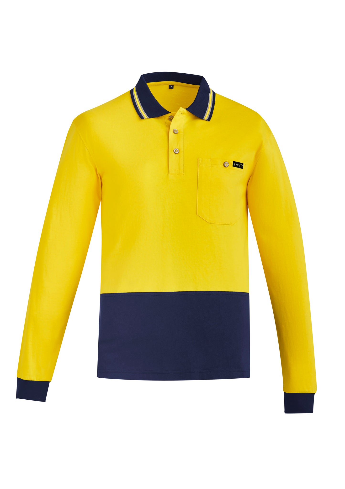 Mens Hi Vis Cotton L/S Polo